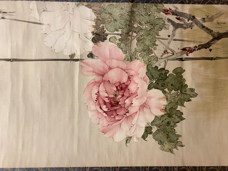 渡辺省亭 牡丹に燕図｜古美術・掛け軸の販売・買取・鑑定-松本松栄堂