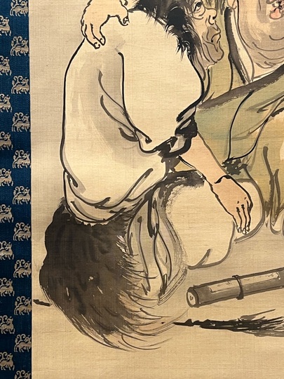 長沢芦雪 寒山拾得図｜古美術・掛け軸の販売・買取・鑑定-松本松栄堂