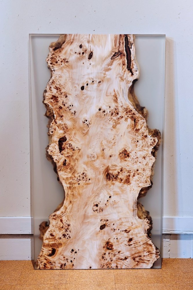 天然木 東京 新宿 東五軒町店展示 ポプラ材 一枚板 テーブル用天板