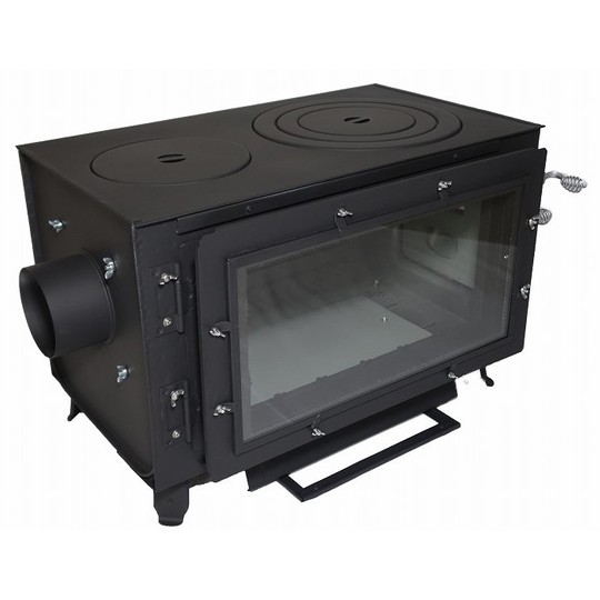 ロマンチカル薪ストーブ煙突横出し 商品詳細│薪ストーブの新保製作所