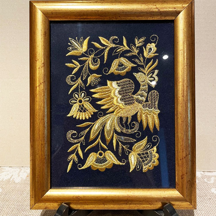 ロシア雑貨店マリンカ / トルジョーク 刺繍画（額入り）tz007