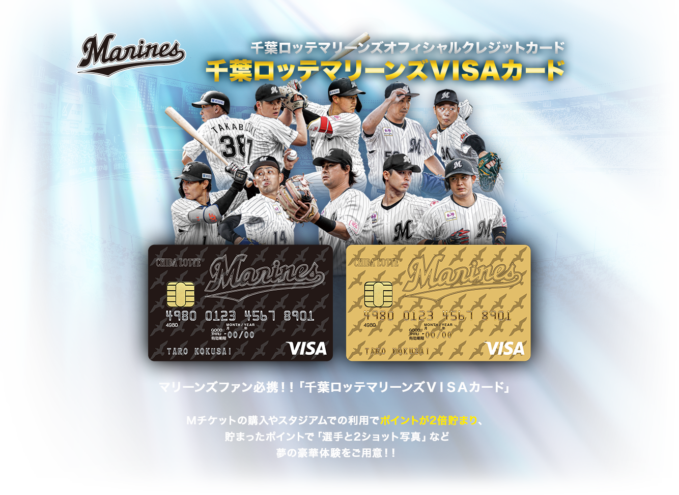 千葉ロッテマリーンズVISAカード | 千葉ロッテマリーンズオフィシャル