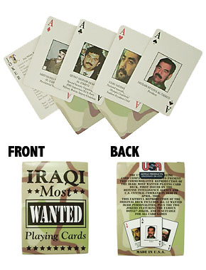 イラク“Most Wanted”(最重要お尋ね者)プレイング・カード/US MADE/新品