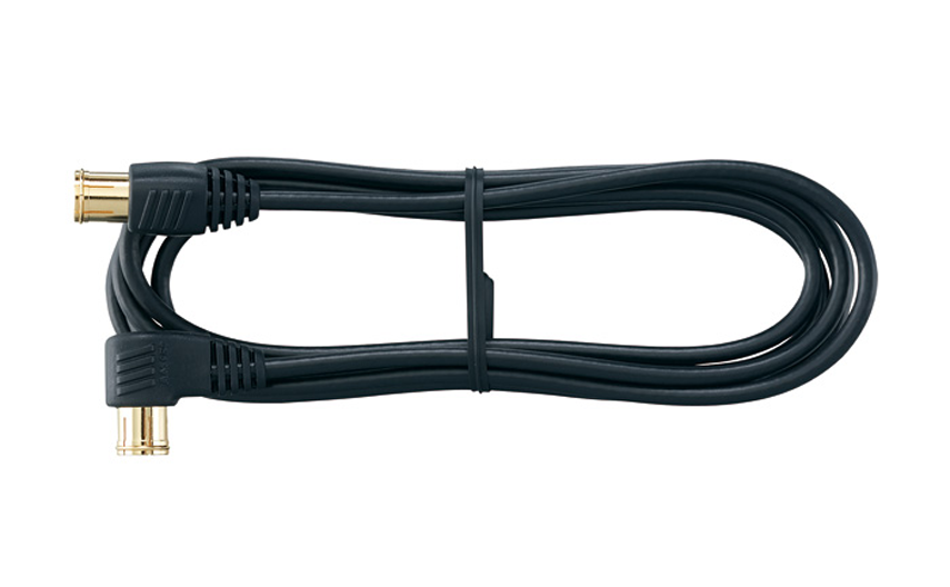 やわらか極細 TV接続ケーブル2m（片端L型プラグ・片端ストレート型