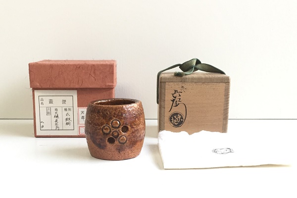 茶道 蓋置 太鼓胴 九代大樋長左衛門作販売|通販