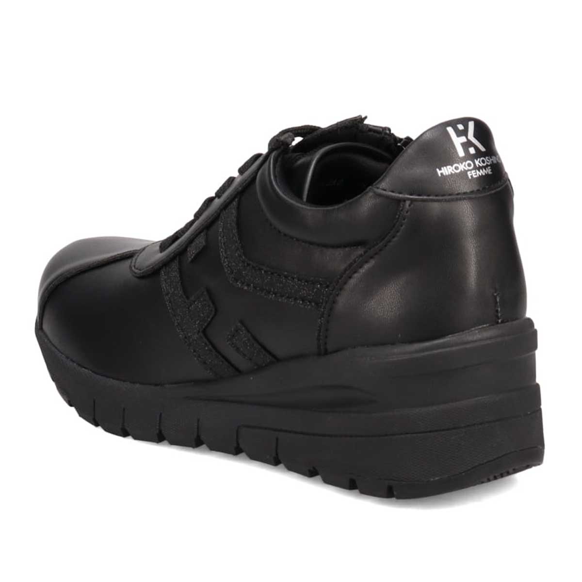 撥水加工】HIROKO KOSHINO ヒールタイプ・ハイカットスニーカー