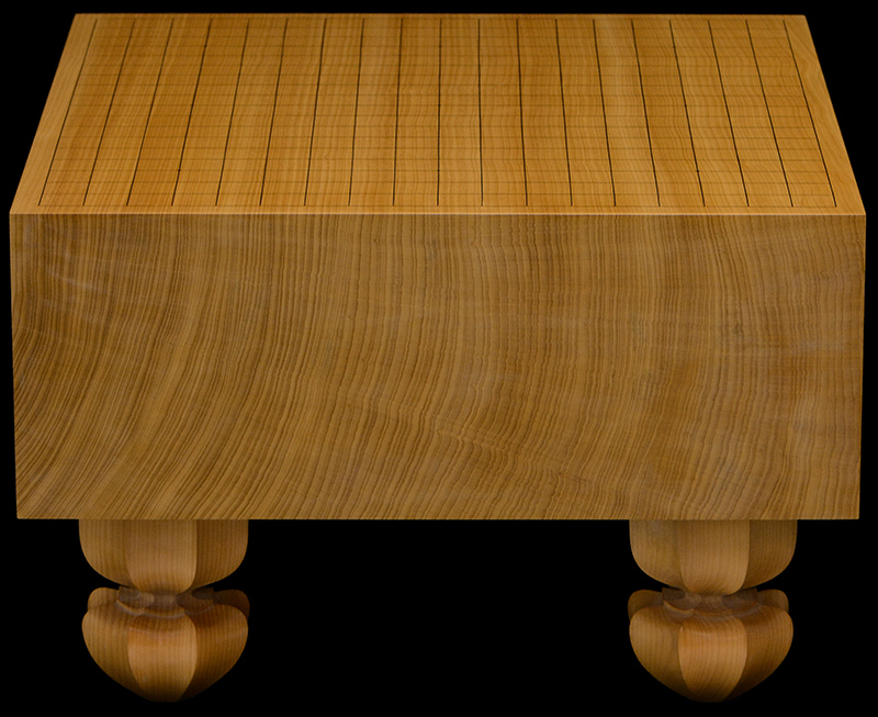 本榧足付碁盤 5寸3分（天地柾） ga50048 | 前川榧碁盤店