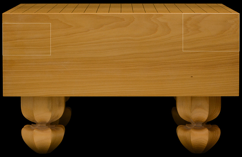 本榧足付碁盤 5寸3分（天地柾） ga50048 | 前川榧碁盤店