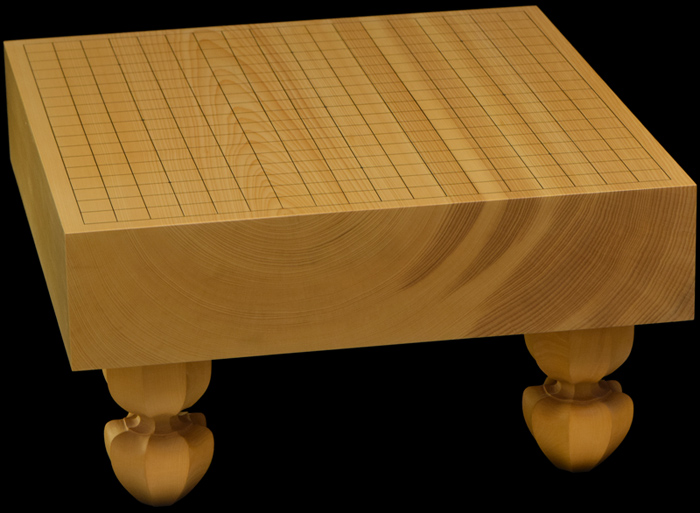 本榧足付碁盤 3寸2分（木裏） ga30008 | 前川榧碁盤店