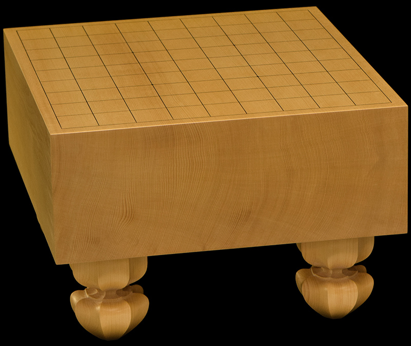 本榧足付将棋盤 4寸2分（天地柾） sa40049 | 前川榧碁盤店
