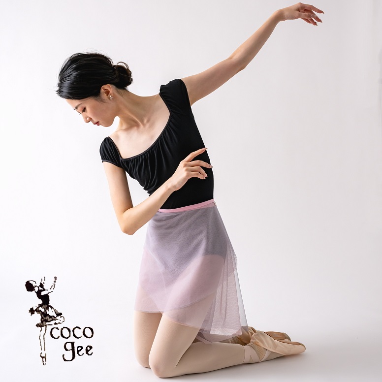 バレエ 大人 巻きスカート 60cm丈 2枚重ね ジュニア チュール