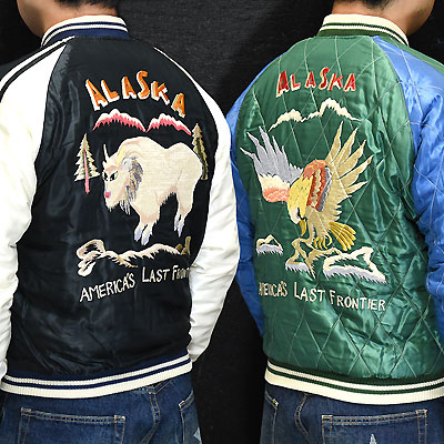 東洋スカジャン「MOUNTAIN GOAT×EAGLE」サテンキルトスカ・NO-249