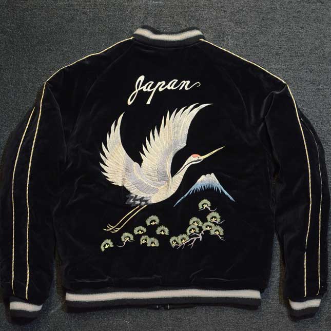 テーラー東洋【港商】別珍スペシャルスカジャン『RED CROWNED CRANE