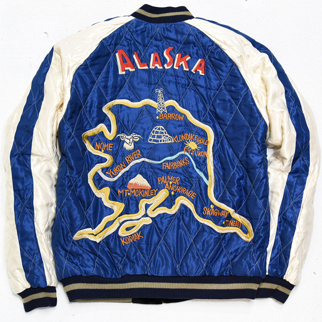 東洋スカジャン【ALASKAN HUSKY×ALASKA MAP】別珍スカ・NO-383/tt14206-119