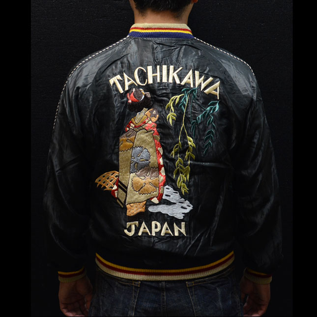 テーラー東洋スカジャン【舞妓×Japan Map】リバーシブルサテンスカ NO