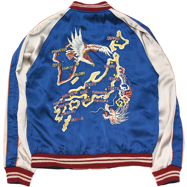 東洋スカジャン・港商SPECIAL EDITION「JAPAN MAP×EAGLE PRINT」NO-939