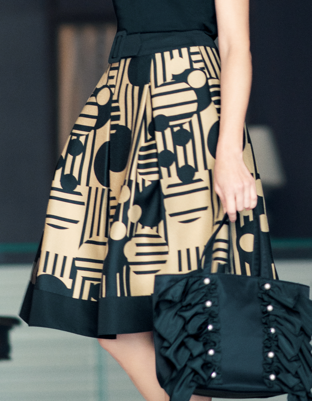 幾何学模様タックスカート | msgracy