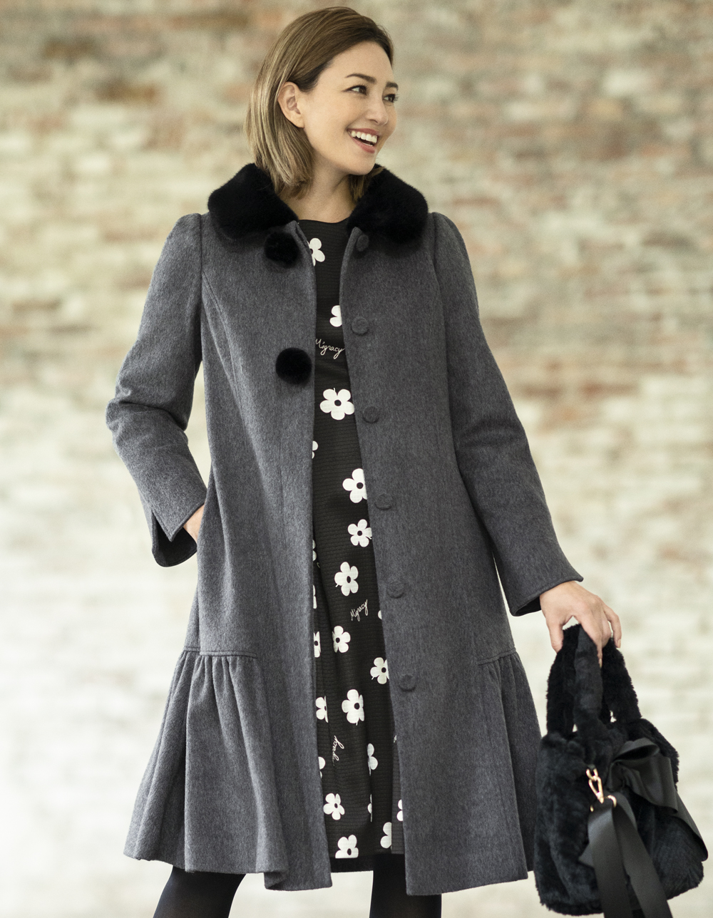 ショールフード付きエレガントコート | msgracy