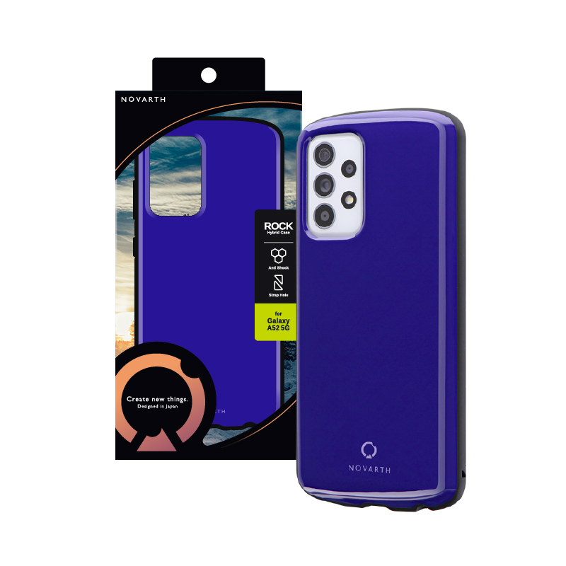Galaxy A52 5G SC-53B 耐衝撃ハイブリッドケース「ROCK」 パープル