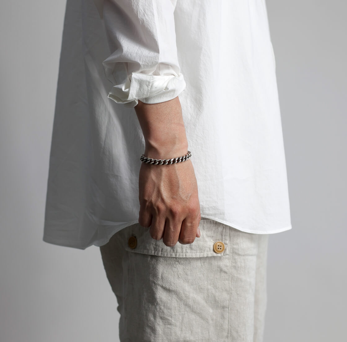 ESPERANTO エスペラント シルバー925 チェーンブレスレット 太め 日本