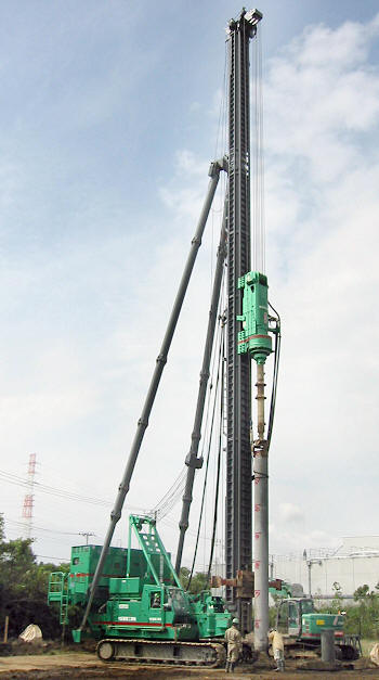 大型杭打機 三点式パイルドライバ シェアNo.1 日本車両