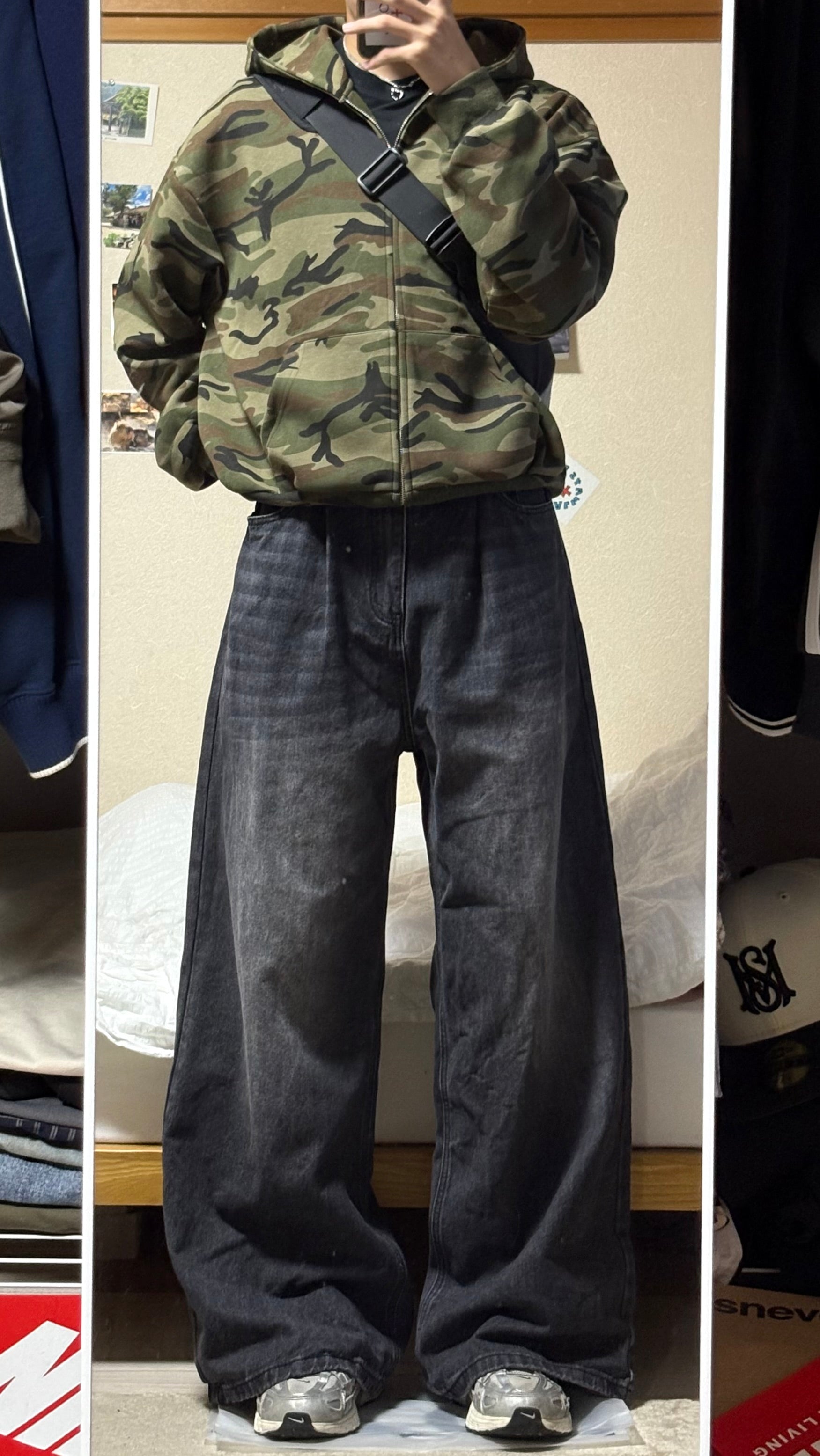 フルジップ迷彩パーカー HR010