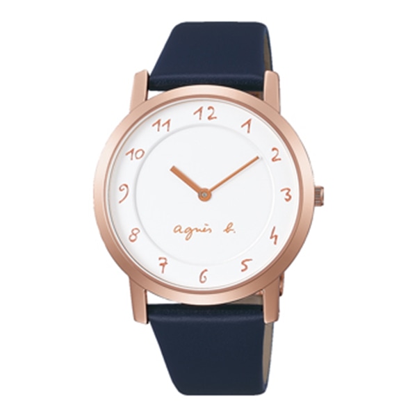 agnes b. マルチェロ FCRK988 メンズ クォーツ(ピンクゴールド): agnes