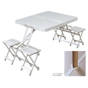 M8885 未使用 コールマン アルミ製 テーブル チェアセット170-5611