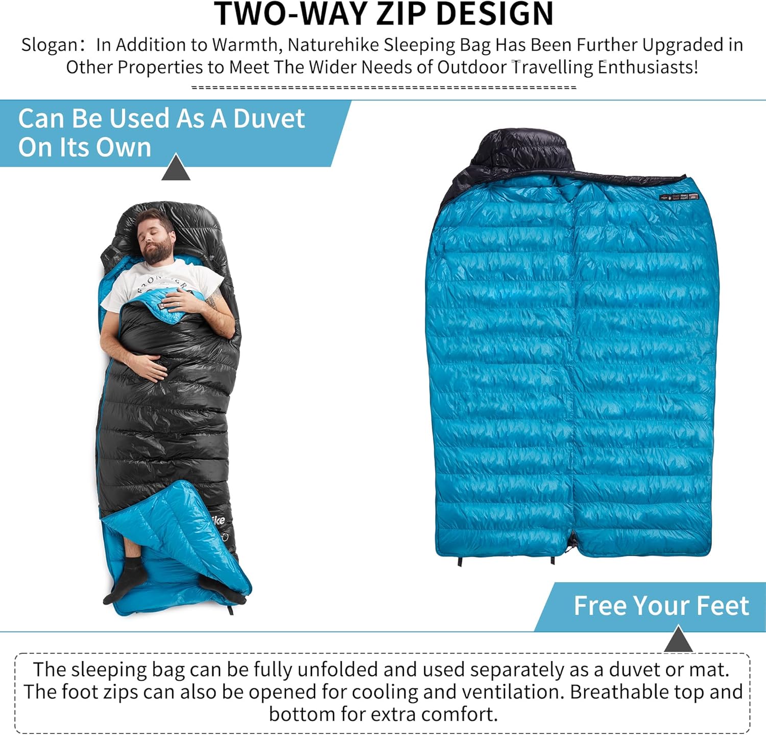 CW™400 Down Ultralight Sleeping Bag 41°F / 5°C - Naturehike