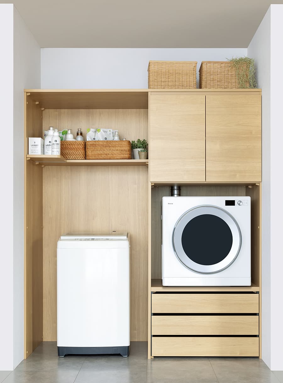 衣類乾燥機収納 │ ラクロ │ 収納なら南海プライウッド