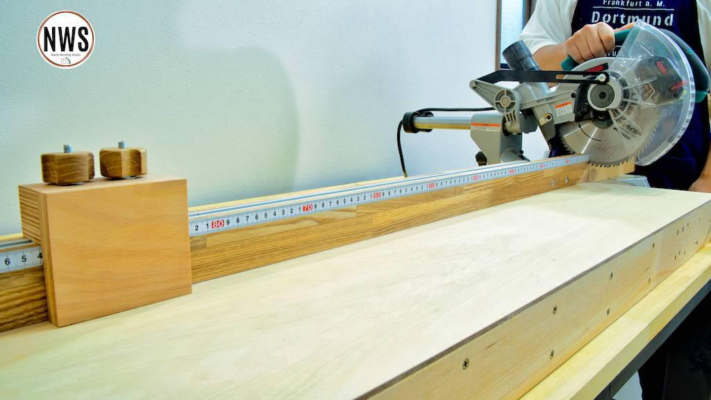 木工DIY】卓上スライド丸ノコ用 治具｜狭い作業部屋に便利、着脱式