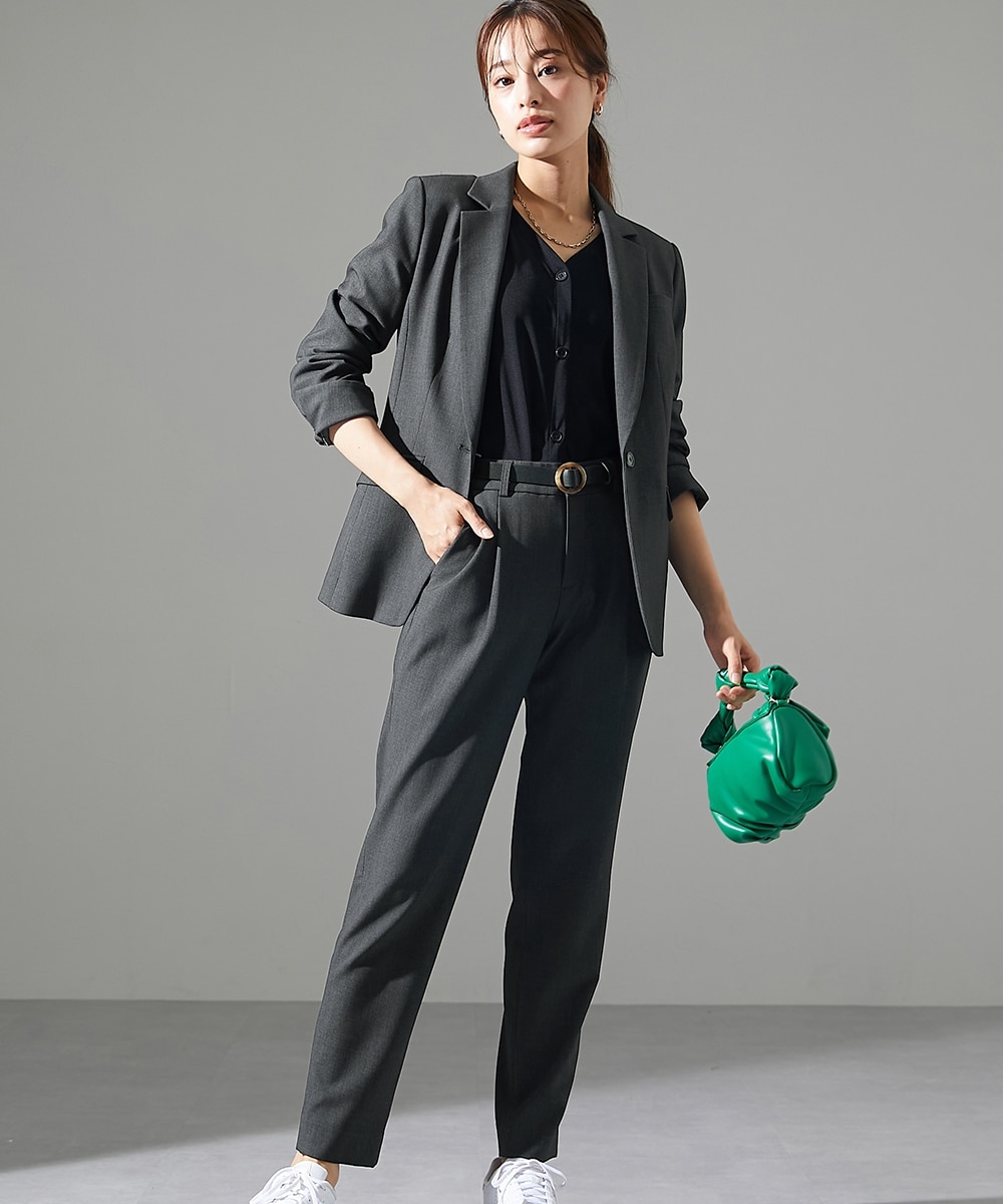 レディーススーツ】タテヨコストレッチテーラードパンツスーツ