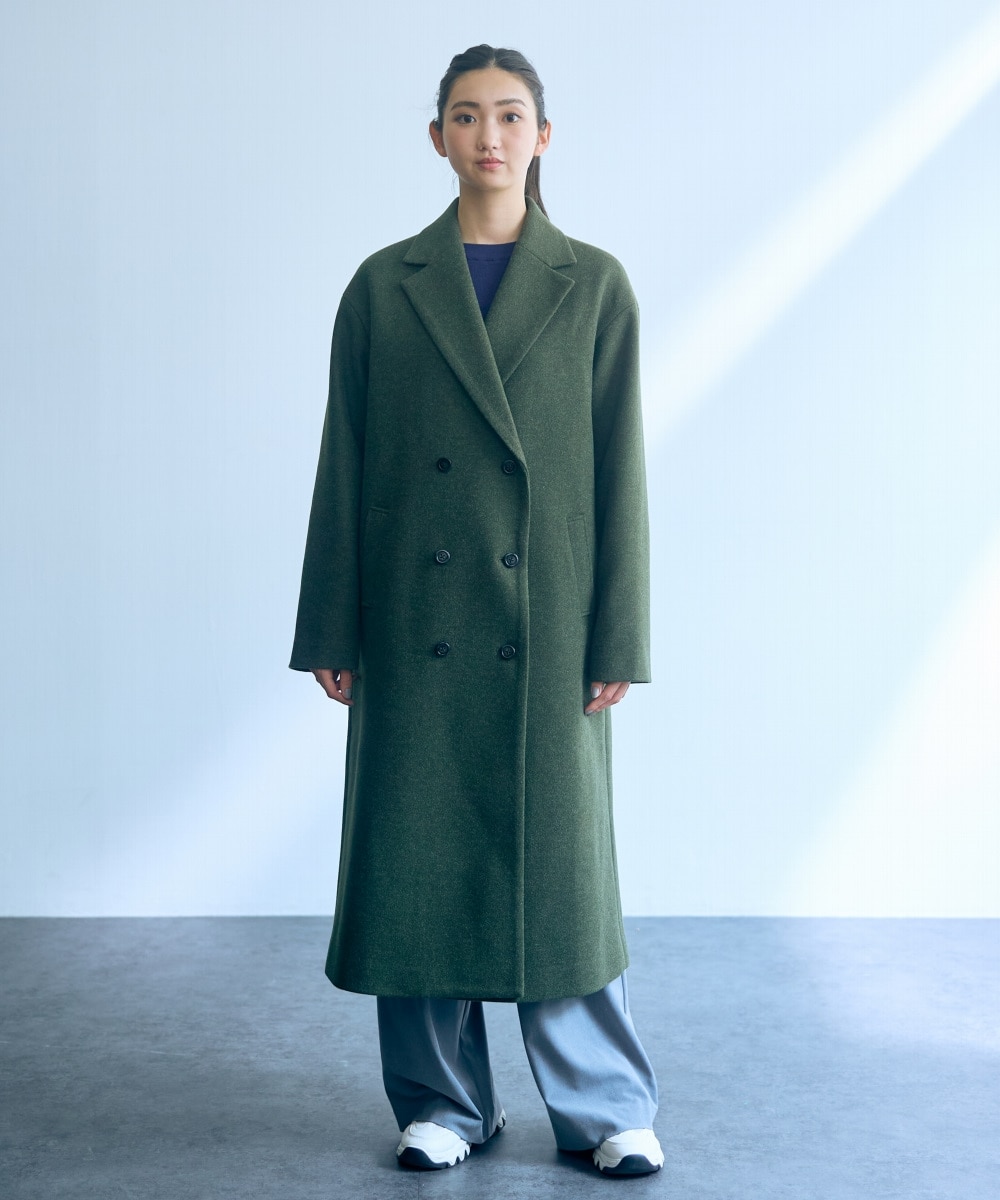 高身長 フェイクウールチェスターロングコート（トールサイズ