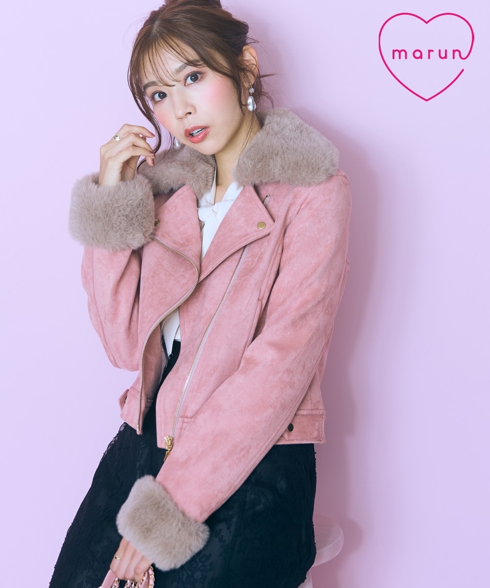 大きいサイズ＞スエード調ライダースジャケット marun 通販【ニッセン】