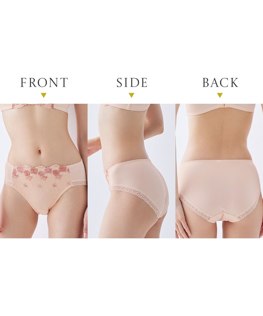 刺しゅうレースコーディネートショーツ 2枚組 通販【ニッセン】