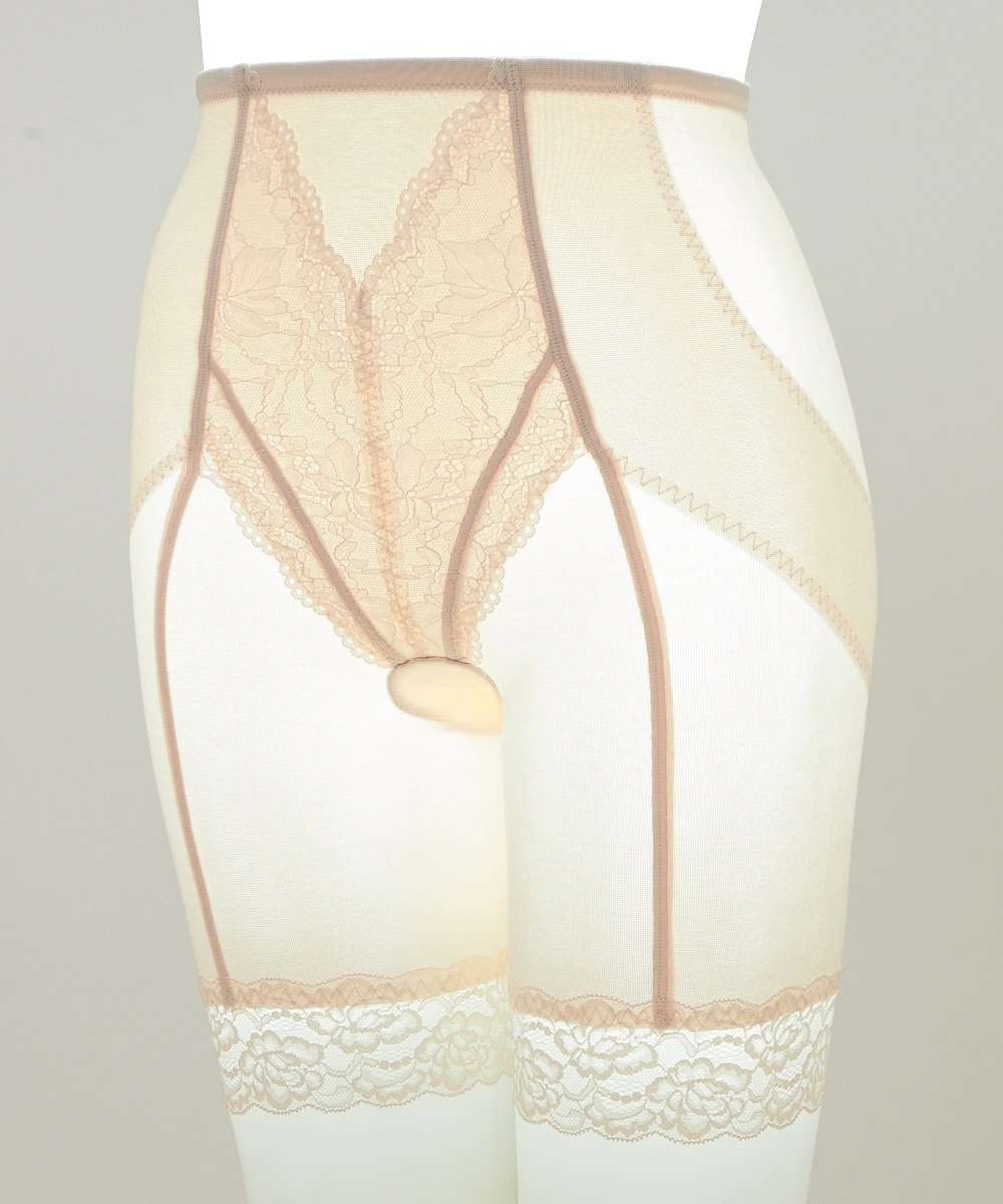 綿混サテン 無理なくすっきり ロングガードル 通販【ニッセン】