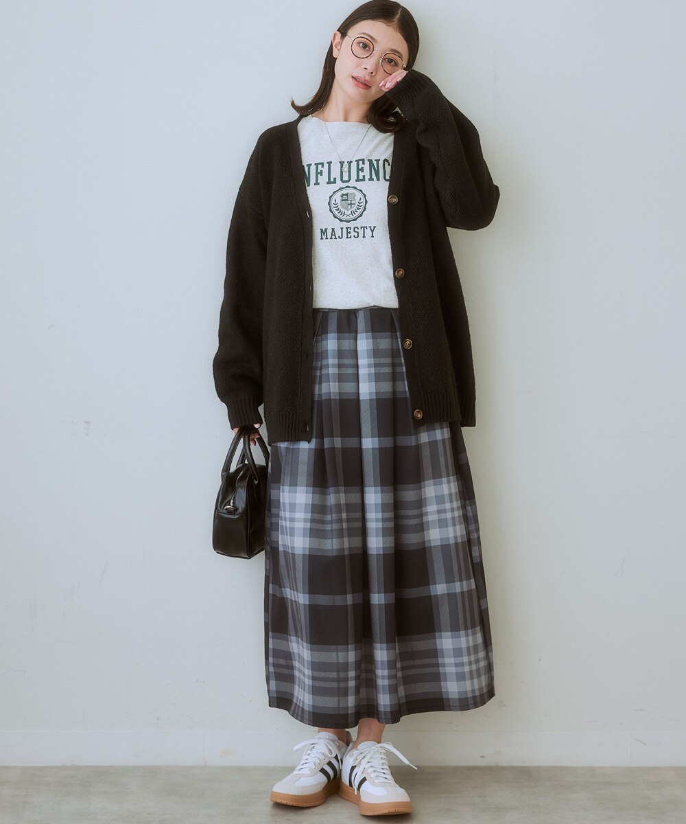 大きいサイズ＞ BIGチェック柄フレアスカート 通販【ニッセン】