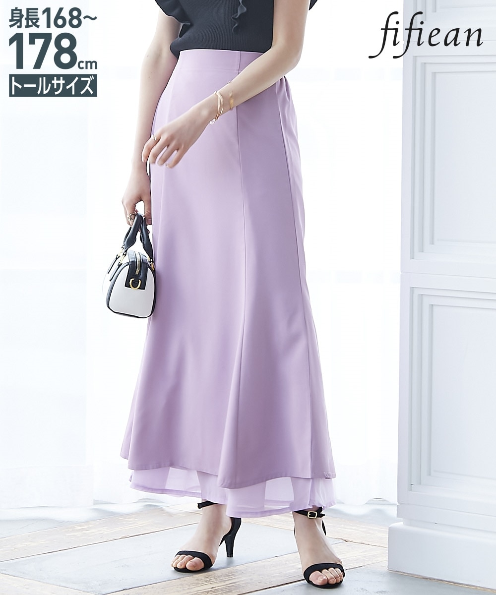 高身長 裾シアーマーメイドスカート（トールサイズ）fifiean 通販