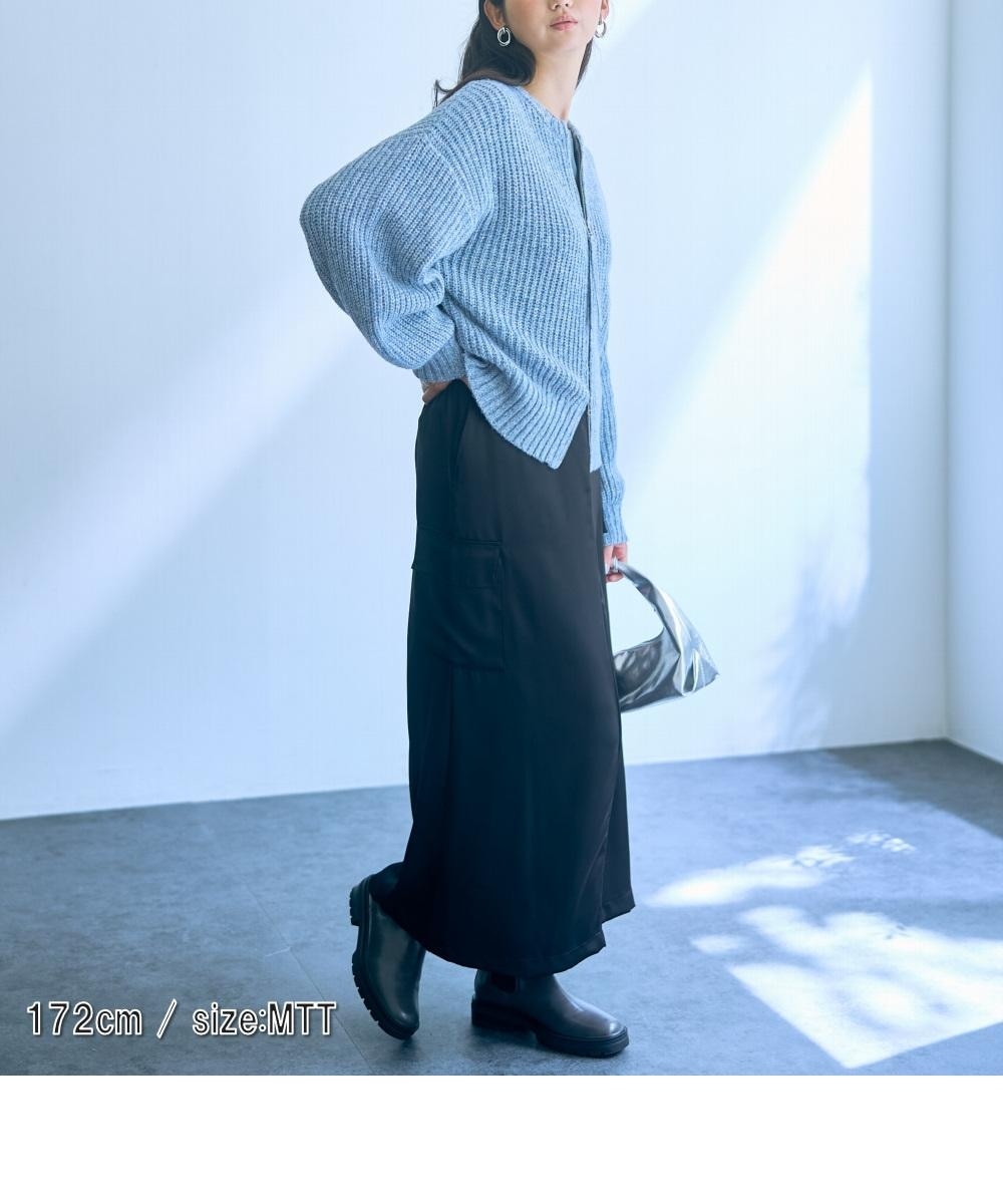 高身長 カーゴサテンロングスカート（トールサイズ）Essenave 通販