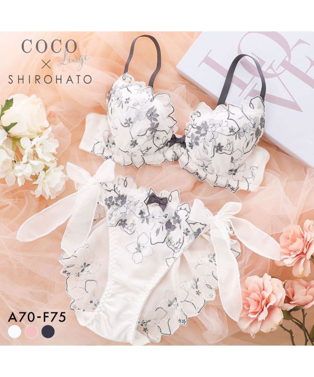 ココランジェ マルチキューティシフォン ブラジャー ショーツ セット