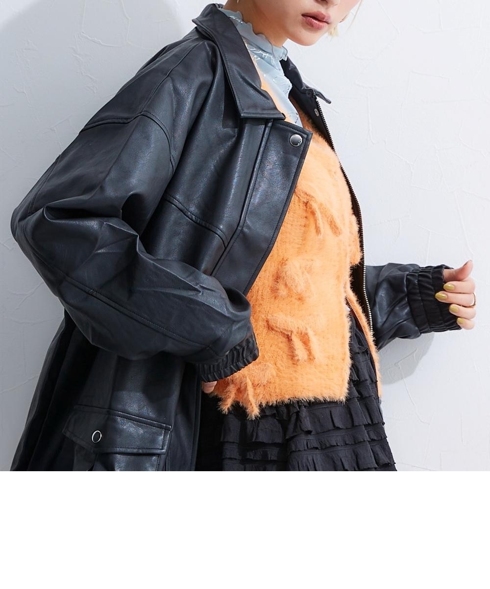 2WAYフェイクレザージャケット 通販【ニッセン】