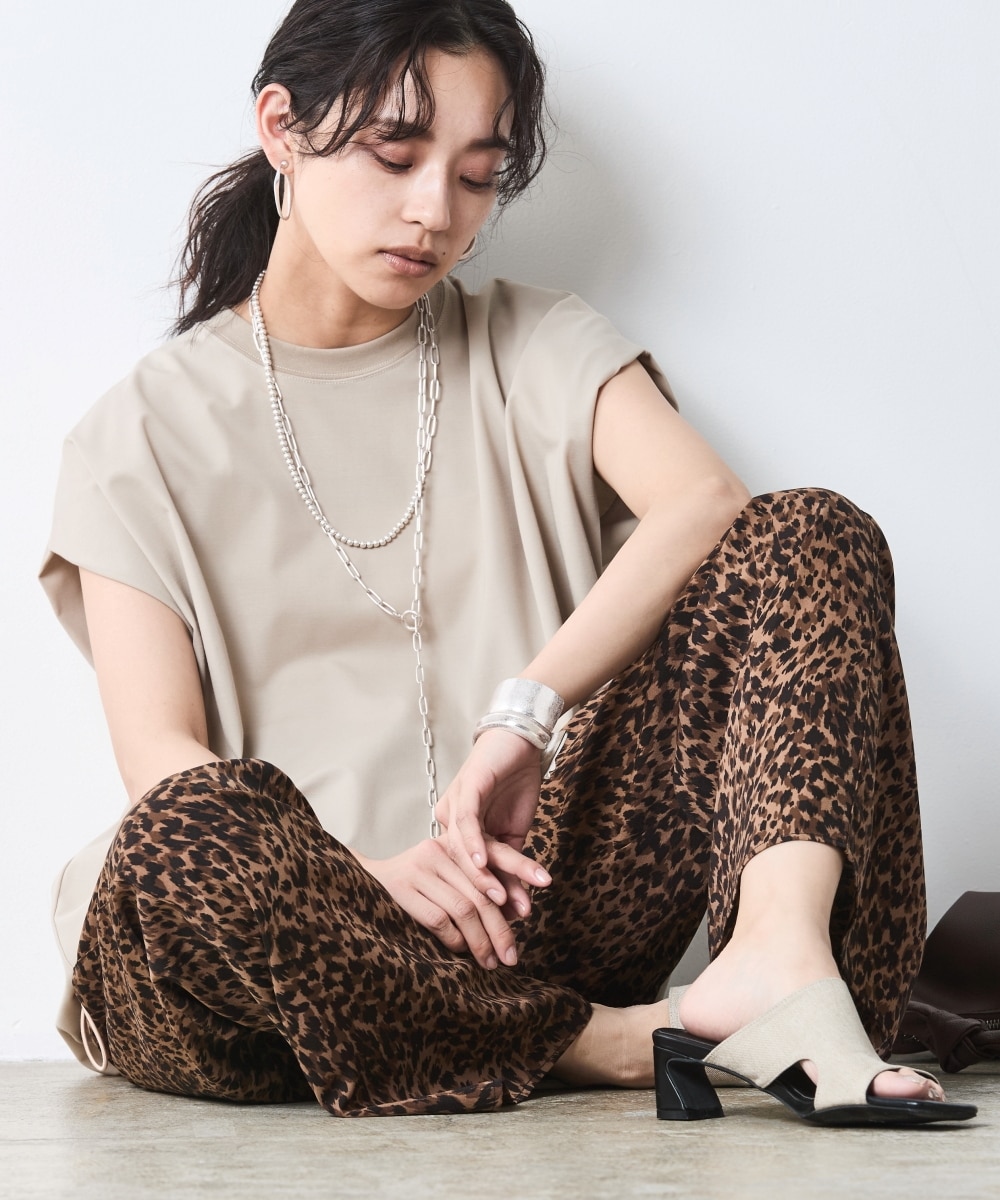 レオパードプリントワイドパンツ＜大きいサイズ有＞シックスタイル