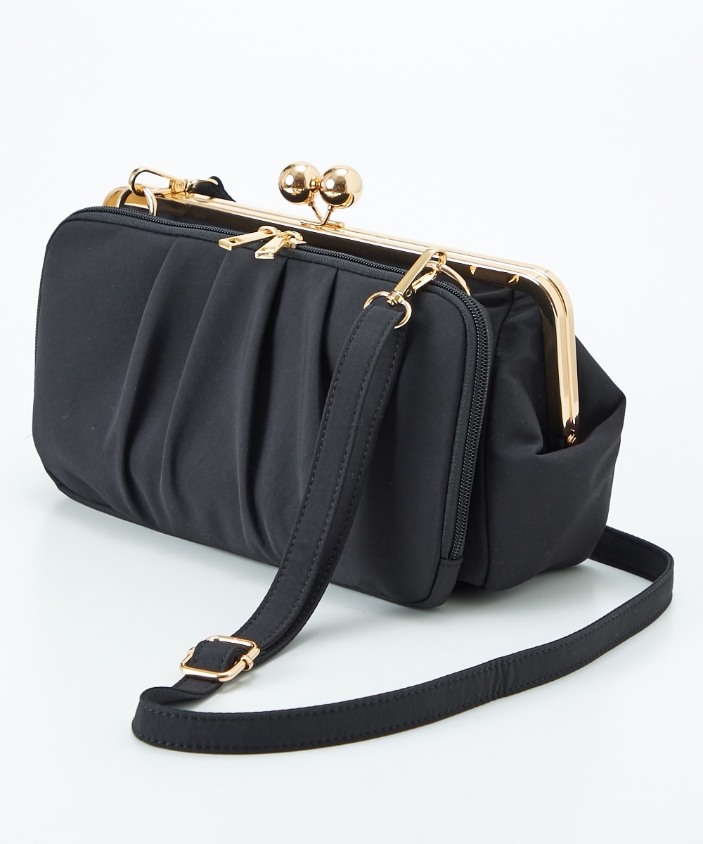 ざくざく入る！お財布機能付きはっ水がま口ショルダーバッグ 通販