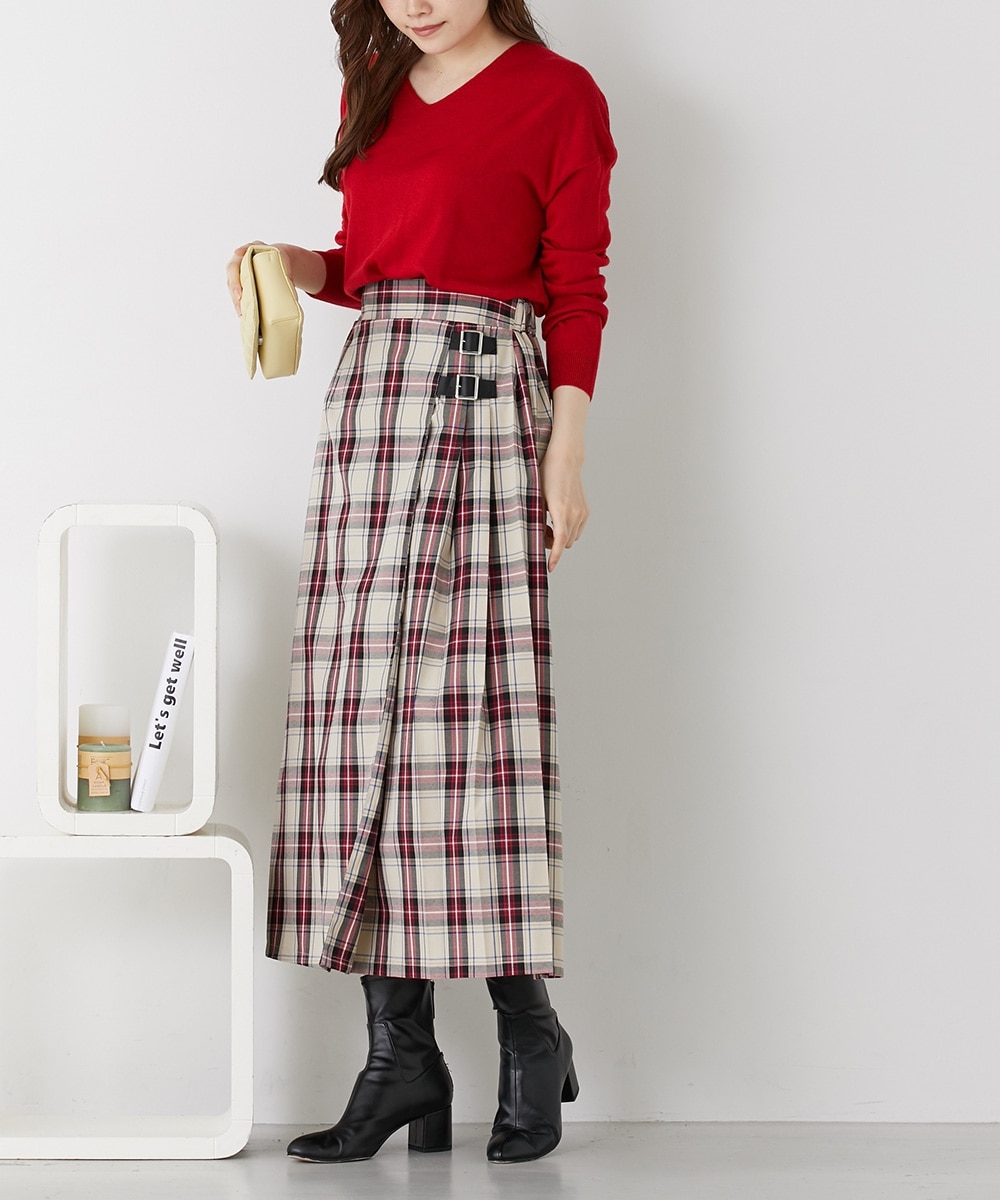 タータンチェックロングスカート 通販【ニッセン】