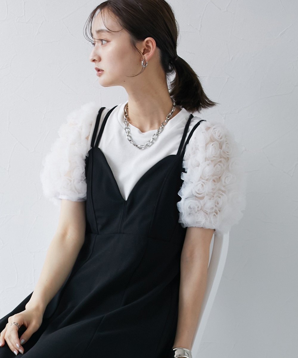 バッククロスジョーゼットワンピース 通販【ニッセン】