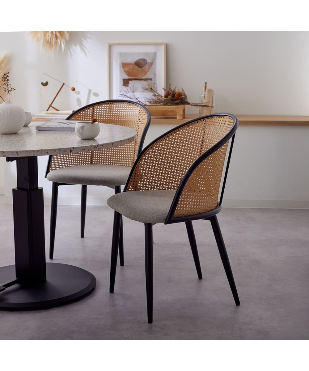 ラタン調×スチール脚 チェア 通販【ニッセン】