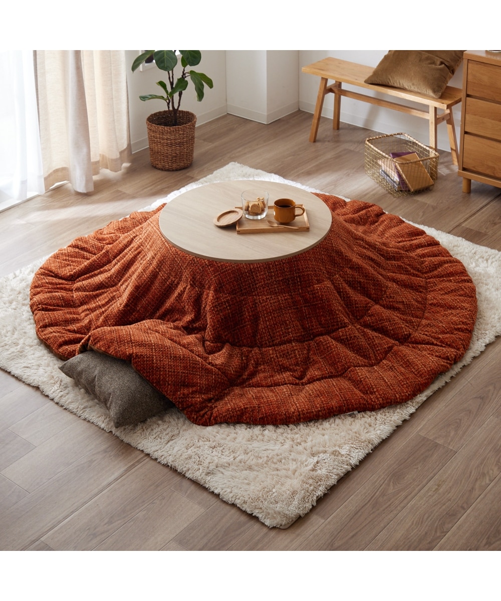 洗える】丸型（円形）カラーとサイズが選べるこたつ布団 通販【ニッセン】