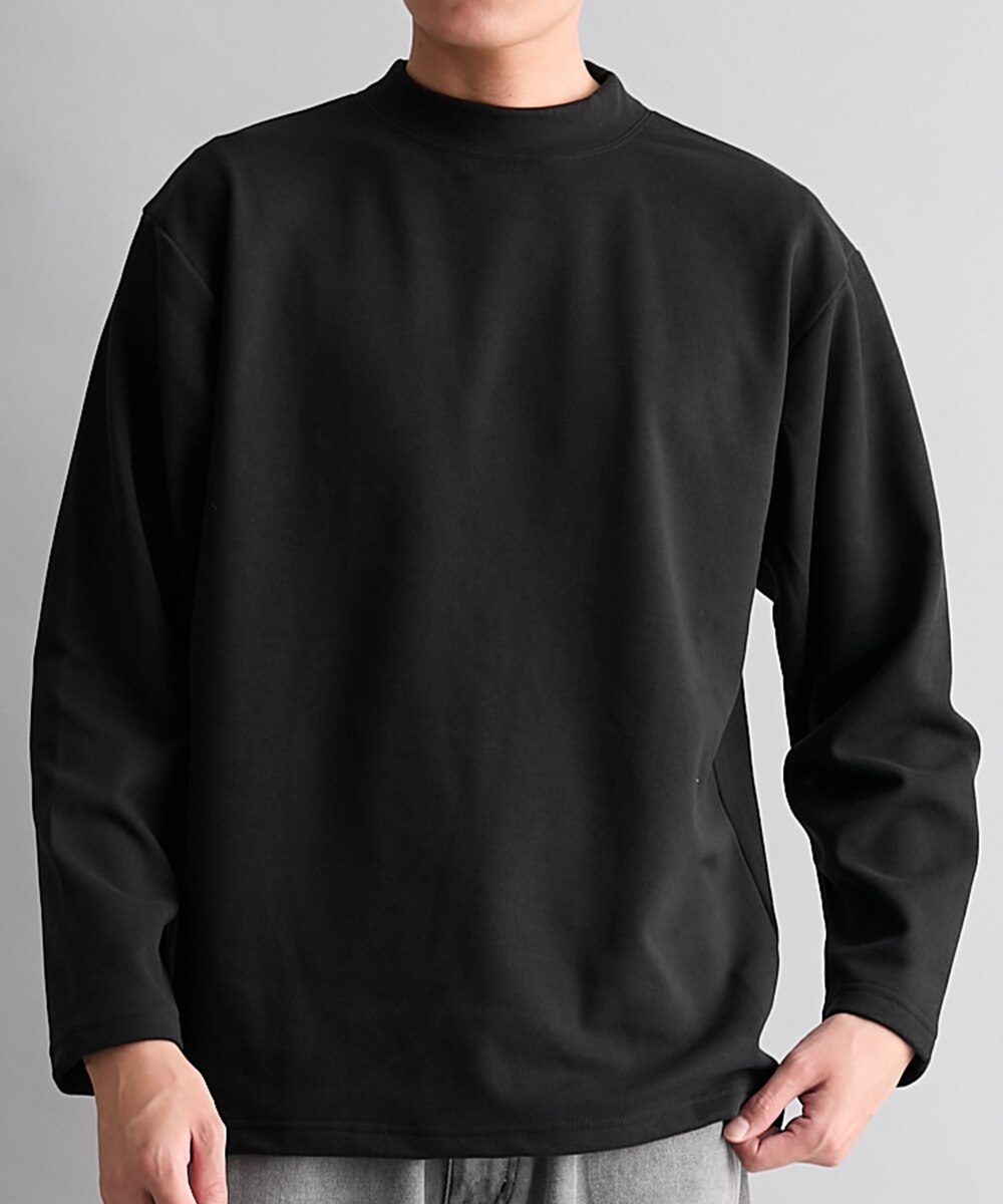 カルゼ両面起毛モックネック長袖Tシャツ 通販【ニッセン】