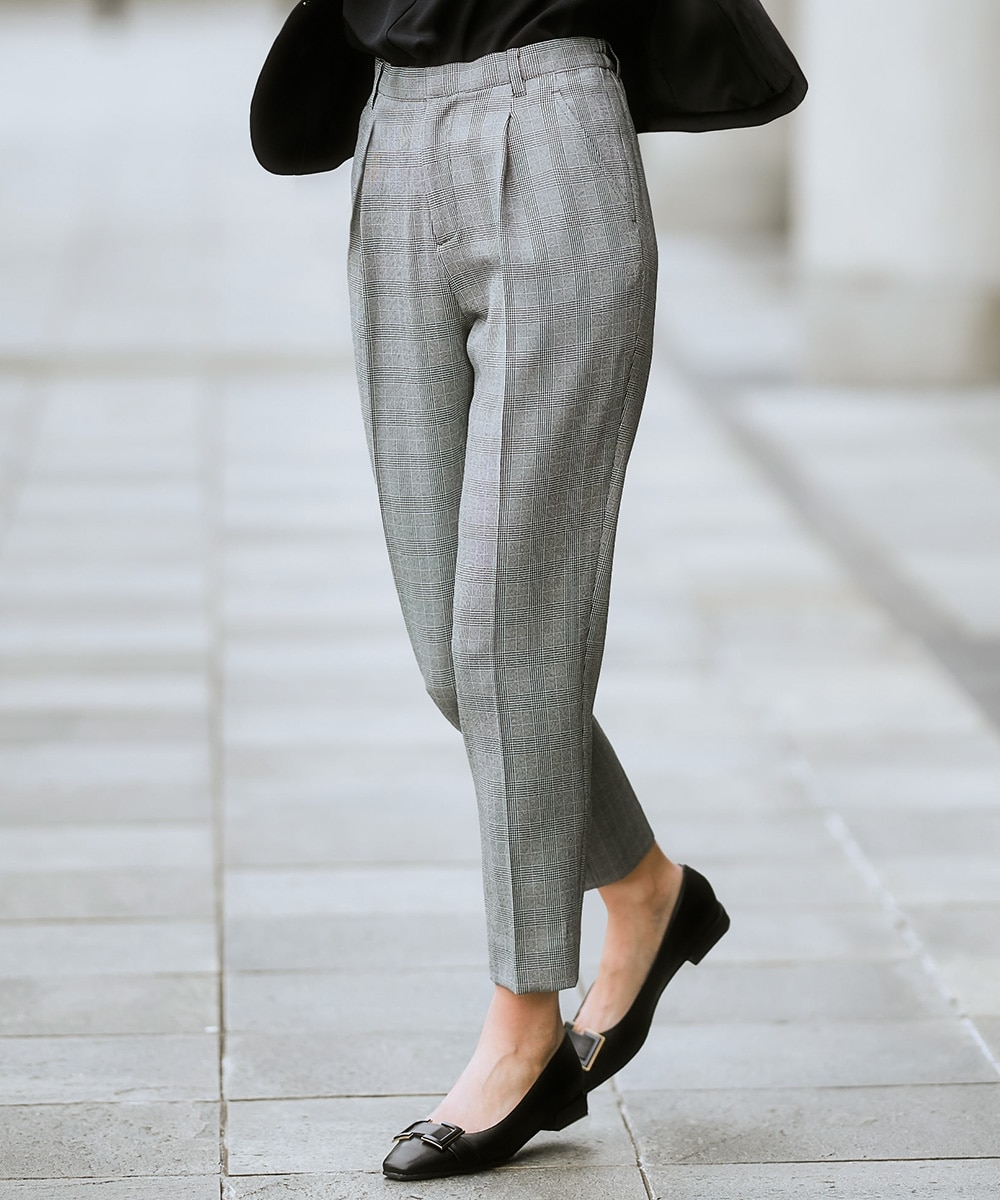 レディーススーツ】セットアップ対応9分丈テーパードパンツ（上下別売