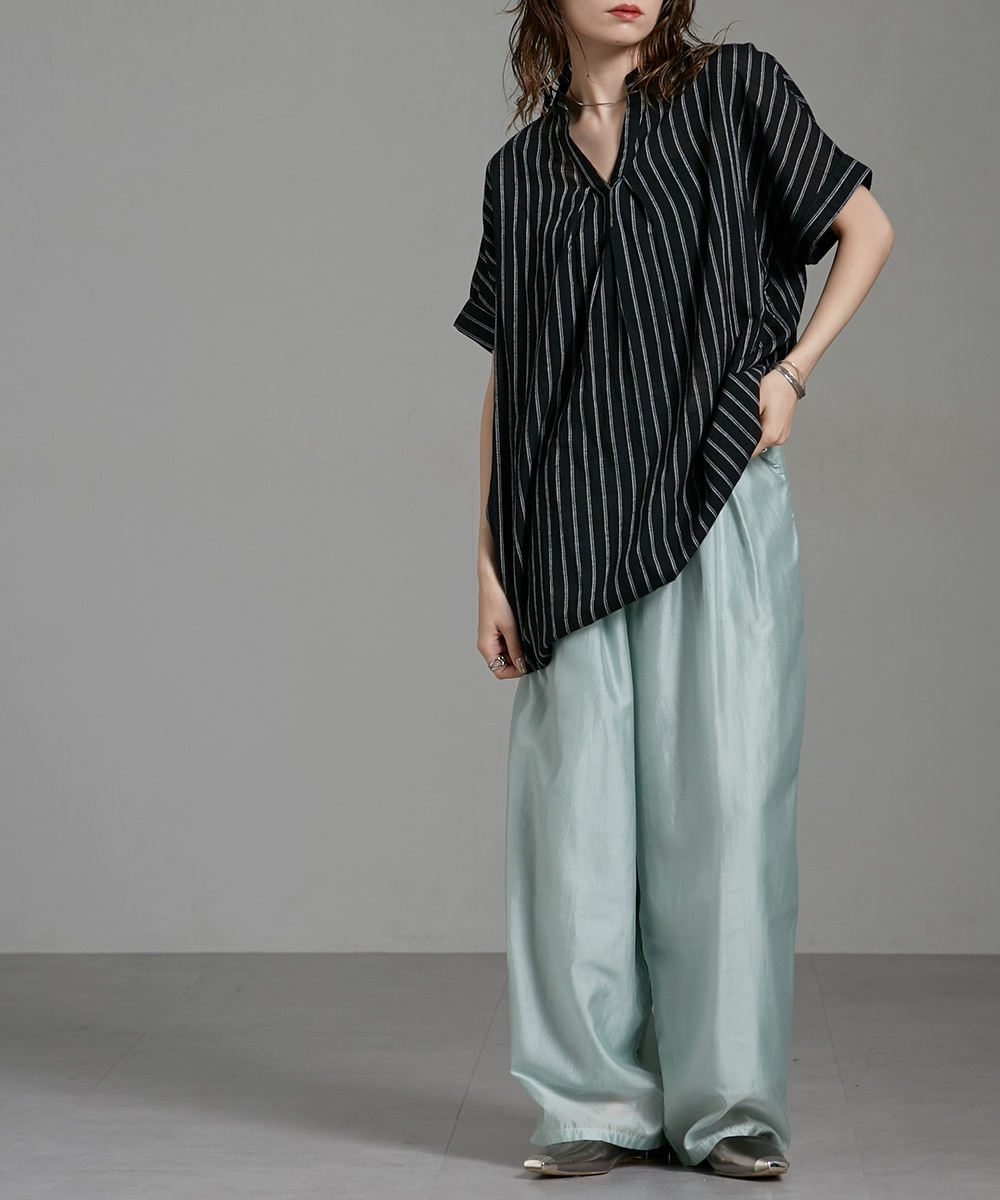 スキッパー衿タック入デザイン半袖シャツ ［Soiunique］ 通販【ニッセン】